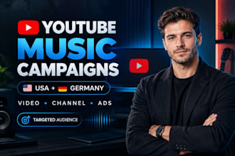 organic USA german youtube video channel promotion music video with ads campaign