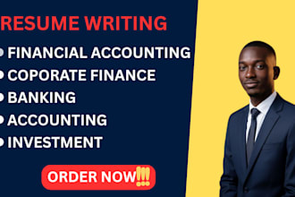 write executive banking, corporate finance, investment and accounting resumes
