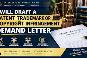 draft a patent trademark or copyright infringement demand letter