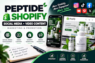 do peptide shopify social media marketing  video content
