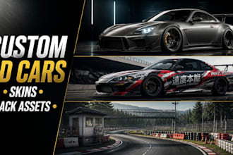 create custom 3d cars, skins, track assets for assetto corsa and beamng