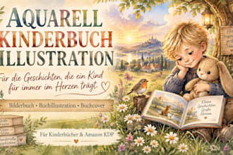 aquarell kinderbuchillustration fur kinderbuch bilderbuch und buchillustration