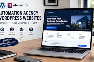 build automation agency wordpress websites with elementor, lead generation, SEO