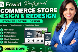 setup design and redesign your ecwid ecommerce store, ecwid store design