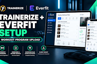 set up trainerize or everfit and upload your workout program