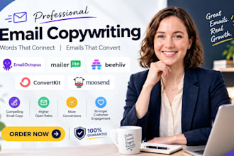setup emailoctopus, mailerlite, beehiiv, convertkit, moosend email copywriting