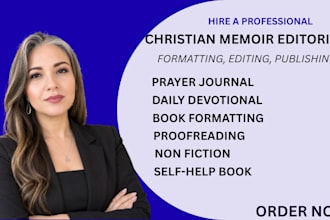 format and publish your christian memoir, prayer journal book