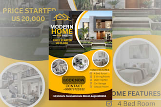 design realtor property construction church party corporate and custom flyer