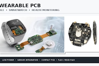 design wearable pcb, ble, smartwatch and health monitoring electronics