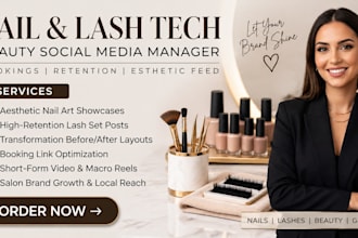 do nail, lash tech marketing as beauty social media manager