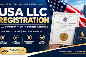 do USA llc registration llc formation ein USA company formation business address