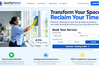 build a house cleaning or office cleaning website with bookingkoala