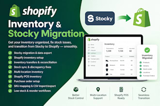 fix shopify inventory, stocky migration, sync, pos and vormac orders