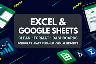 clean, format, and organize your messy excel or google sheets data