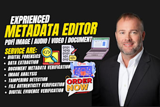 edit, add, change, remove forensic metadata for document, audio, image, video