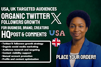 do organic twitter x promotion to boost usa, uk followers
