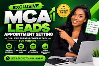 provide targeted mca appointment setting and business funding leads