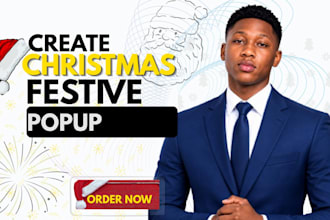 create a festive christmas popup and promotion banner for your website