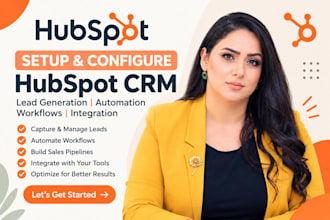 setup hubspot CRM lead generation automation workflows and integration