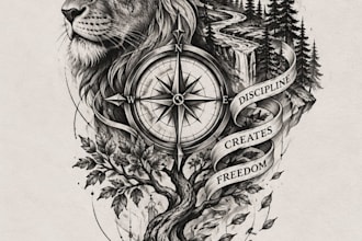 draw you meaningful custom tattoo design sketch