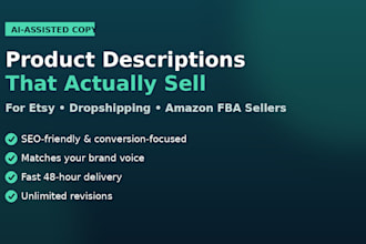 do product description and ai assisted ecommerce copywriting