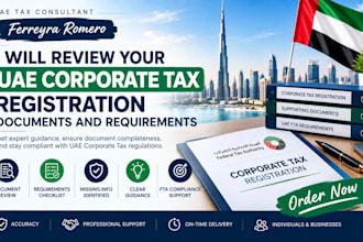 review your uae corporate tax registration documents and requirements