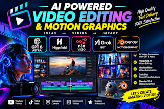 gpt 6 astra video editting higgsfield n8n video grok bot blender motion graphic