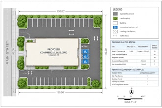 design parking lot layouts and calculate permit requirements