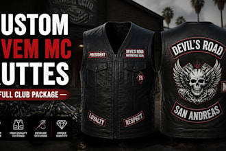 create a complete custom fivem mc kutte package for your club