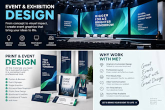 design professional event, exhibition and stage graphics