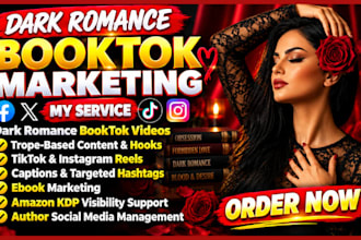 do dark romance booktok marketing book marketing and author SMM