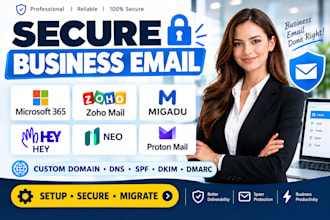 setup secure business email on microsoft 365 zoho migadu hey neo proton mail