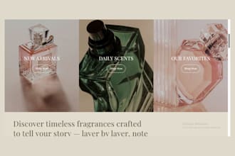 design build shopify store perfume website perfume shopify website store