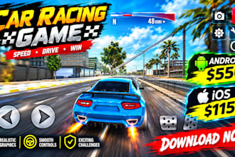 develop a ready made car racing game with admob ads