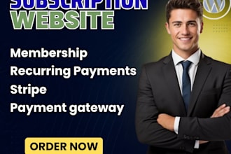 create a subscription website with membership and recurring payments