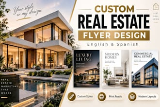 design a professional real estate property flyer