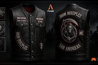 design custom fivem kuttes for outlaw motorcycle clubs