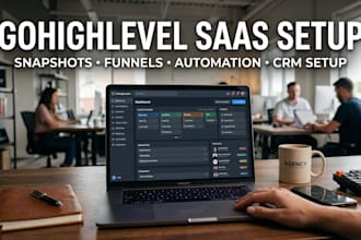 set up gohighlevel saas, snapshots, funnels for marketing agencies