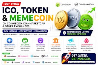do coin listing for market tracking and token exposure on dex, cex, coingecko