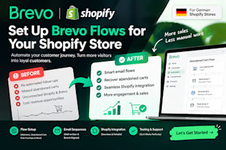 set up brevo flows for german shopify stores