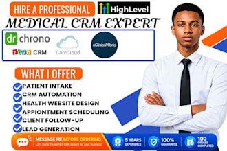 setup healthcare CRM gohighlevel tebra drchrono carecloud eclinicalworks zoho