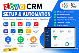setup and automate zoho CRM and zoho one workflow