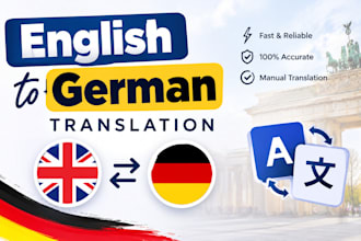 do translate english to german or write content