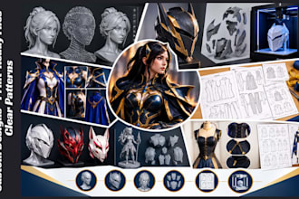 do zbrush 3d sculpting stl cosplay props sewing pattern and instructions