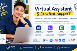 be your executive virtual assistant, social media, notion and canva assistant