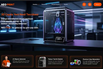 design wix 3d printing website manufacturing prototyping service website