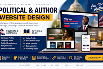 design author website political campaign ebook  candidate election website party