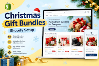 setup christmas gift bundles and holiday offers on shopify, shopify redesign