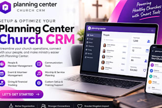 setup church crm planning center breeze chms tithely