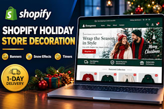 add a christmas theme, holiday effects, or banners to your shopify store